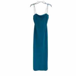 Alice + Olivia Nelle Back Cutout Turquoise Maxi Dress Blue Formal Evening Size 6
